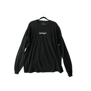 CULT CLASSIC Black Graphic Print Tee Shirt Long Sleeve Men's Size XXL